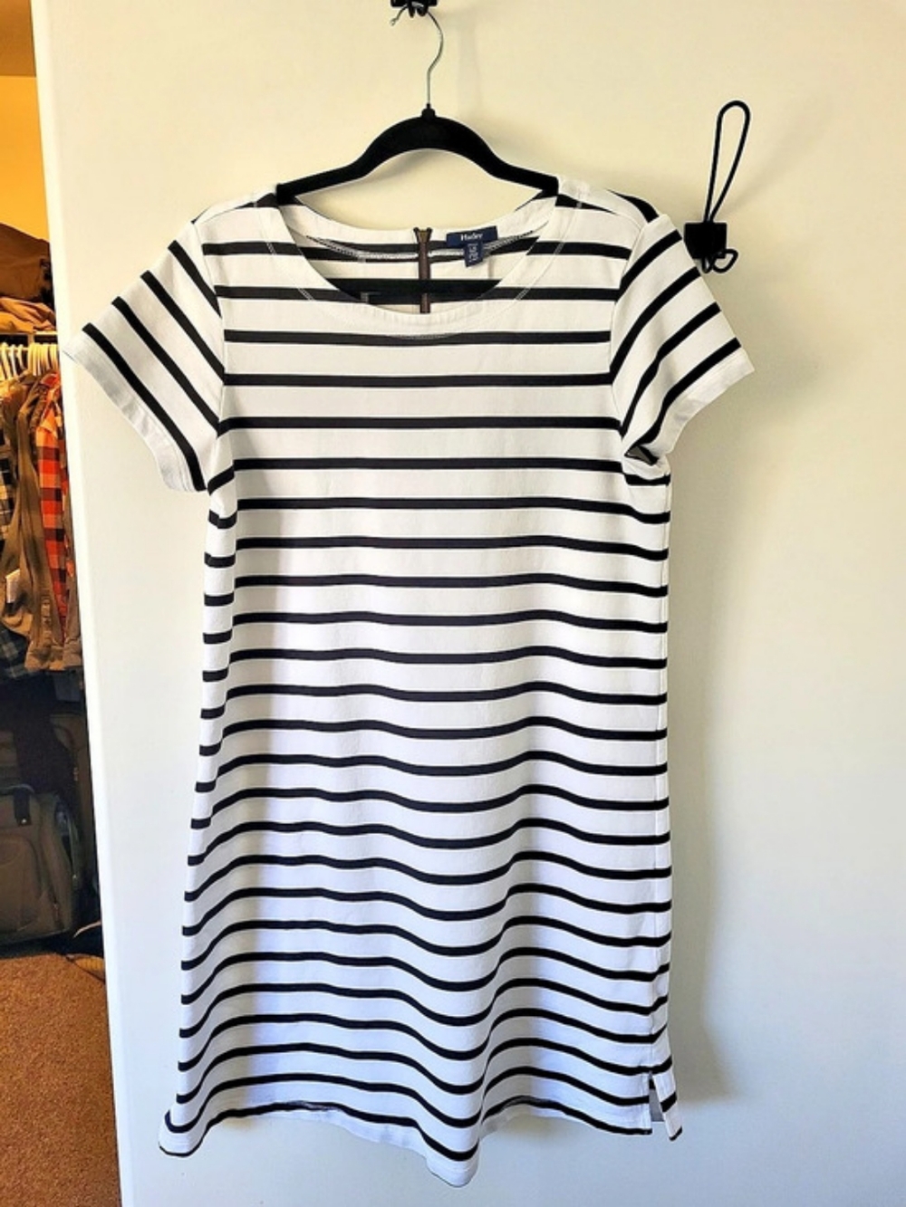 Hatley Nellie Dress Striped Mini Dress White & Black